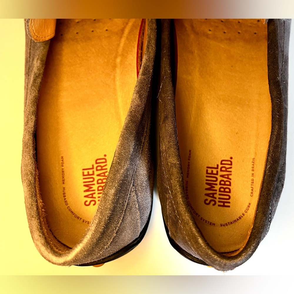 Samuel Hubbard Mens Sz 13 Free Spirit Gray Suede Casual Shoes Driving Moccasin - Picture 6 of 11
